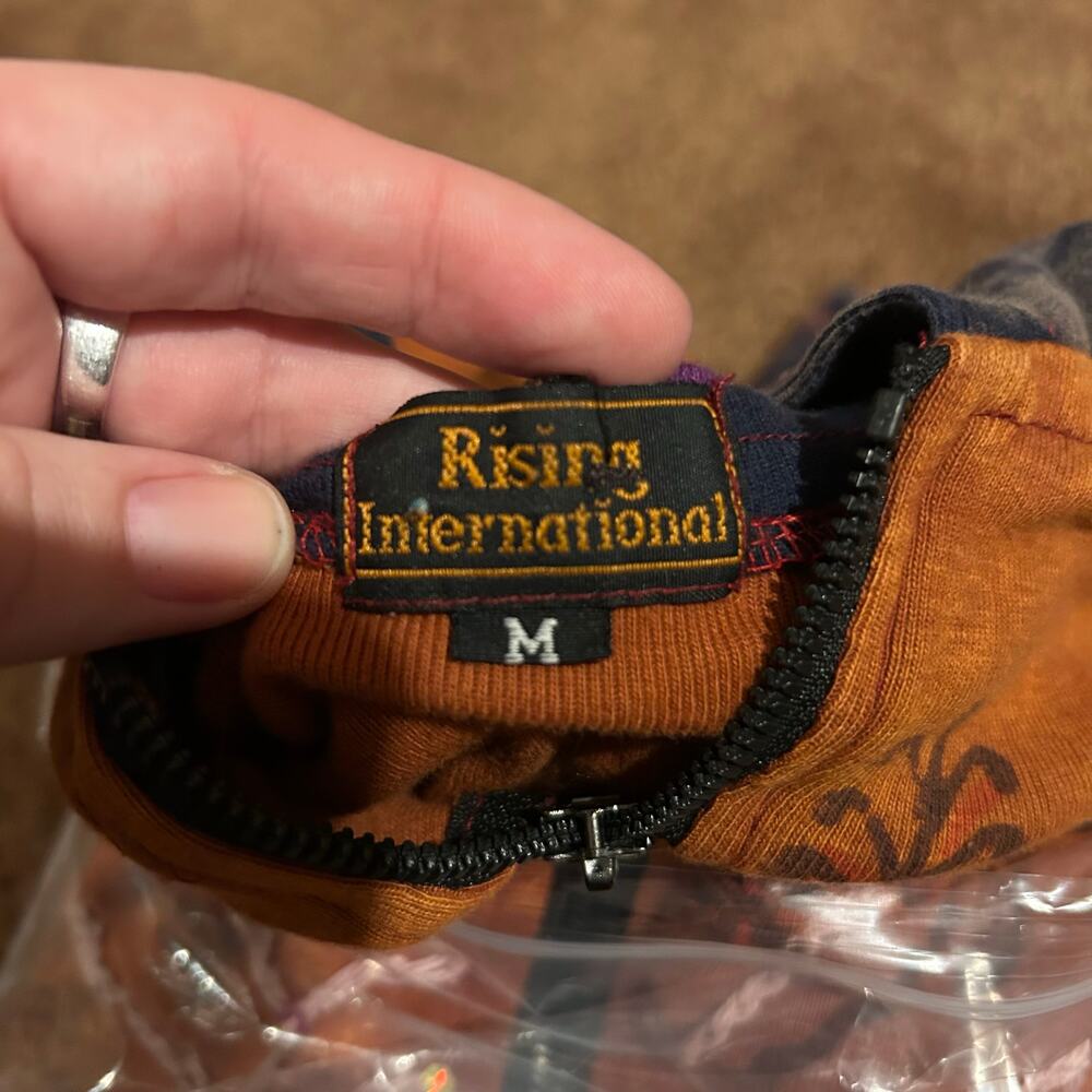 Rising International Boho Patchwork Zip Hoodie Su… - image 3